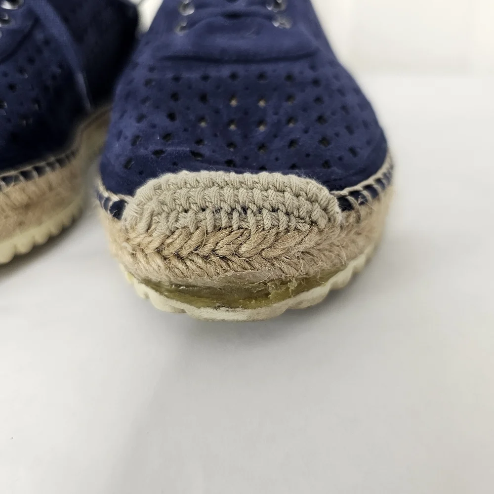 Marc Fisher Bailee Dark Blue Fabric Espadrille Sneakers Size 7